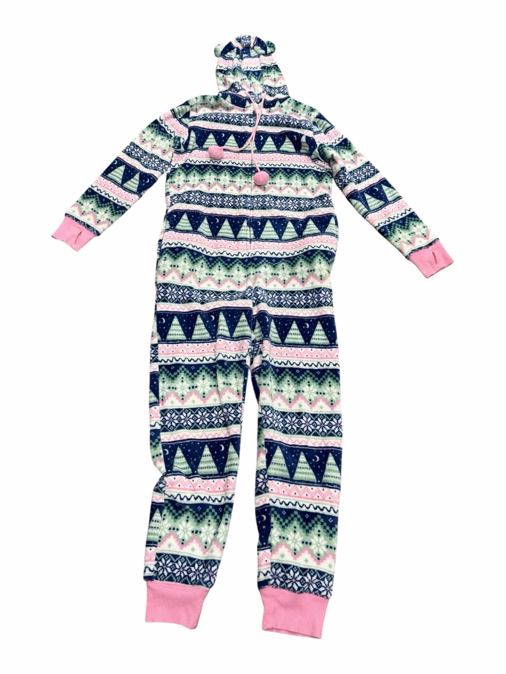Munki Munki One Piece Pajamas Women's Size Small PJs, Fleece, Holiday